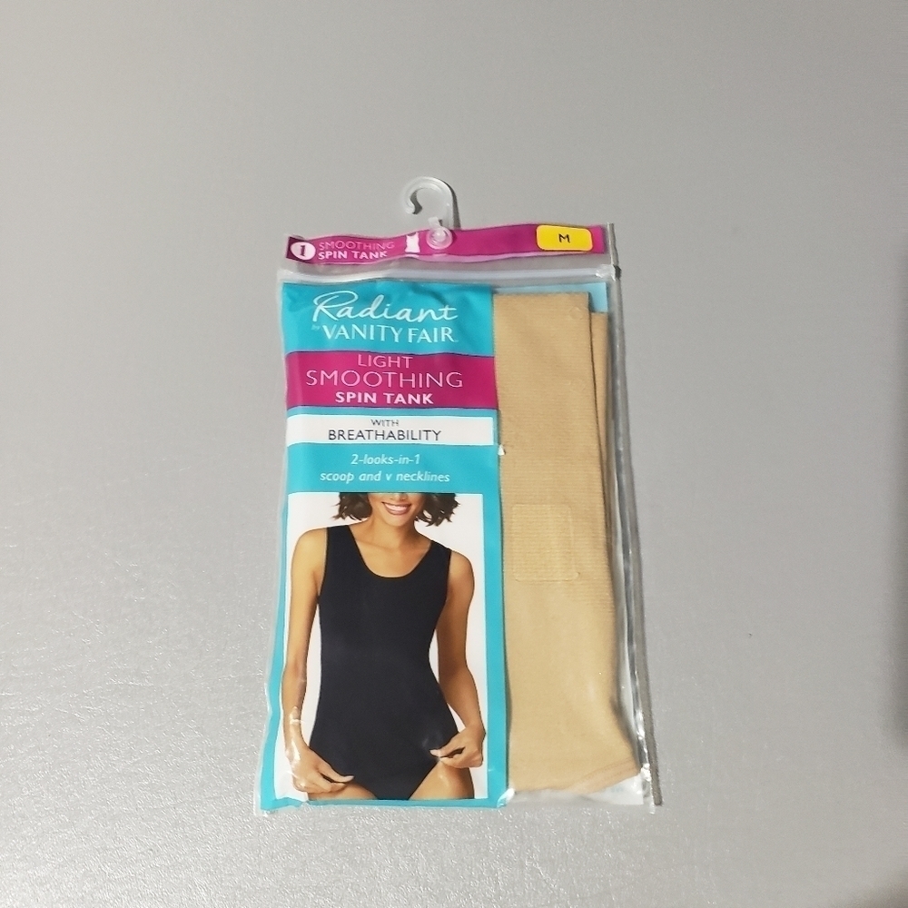New 1 vanity fair radiant light smoothing spin tank women's size medium